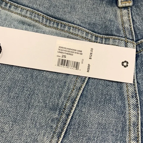 🛑SOLD🛑 NWT JOE’S Alex Denim Cut Off Shorts Blue Size 25 - Picture 11 of 14